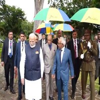 "Happy that Ayurveda is gaining popularity in Mauritius": PM Modi visits Ayurveda Garden developed in collaboration with India.