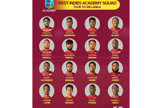 West Indies Academy squad embarks on Development Tour of Sri Lanka