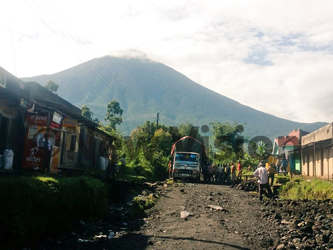  art of the affected roads leding to gahinga national ark ile hoto