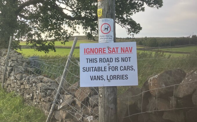 Sat Nav sign in the countryside (Image: Stephen Ramsden) Sat Nav sign in the countryside (Image: Stephen Ramsden)
