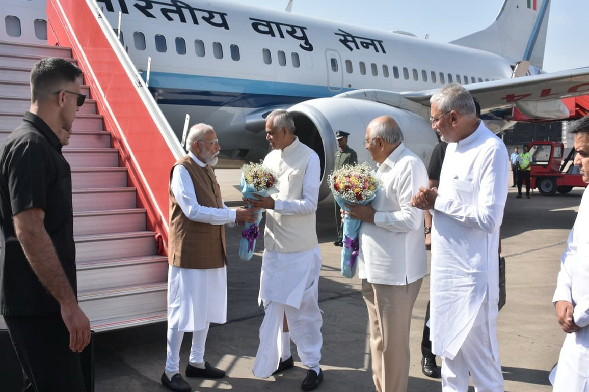 Gujarat Governor, CM, Deputy CM extend warm welcome to PM Modi at Ahmedabad airport