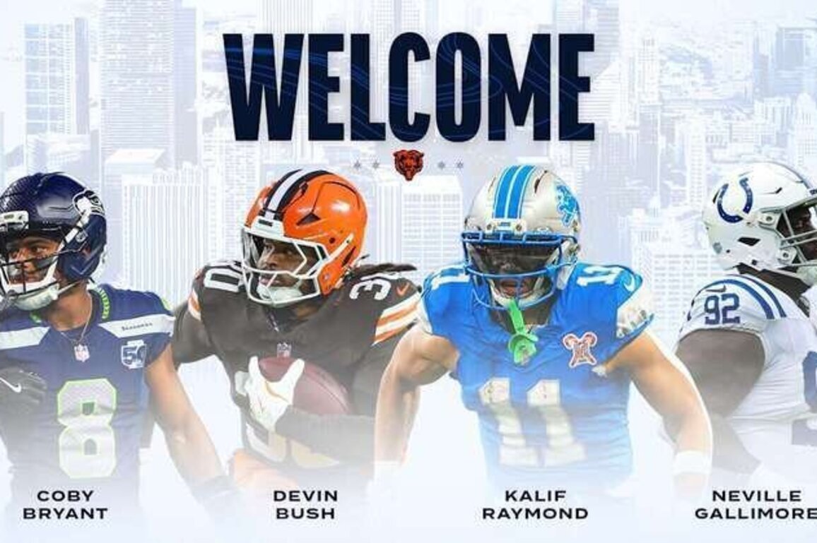Chicago Bears announce four signings