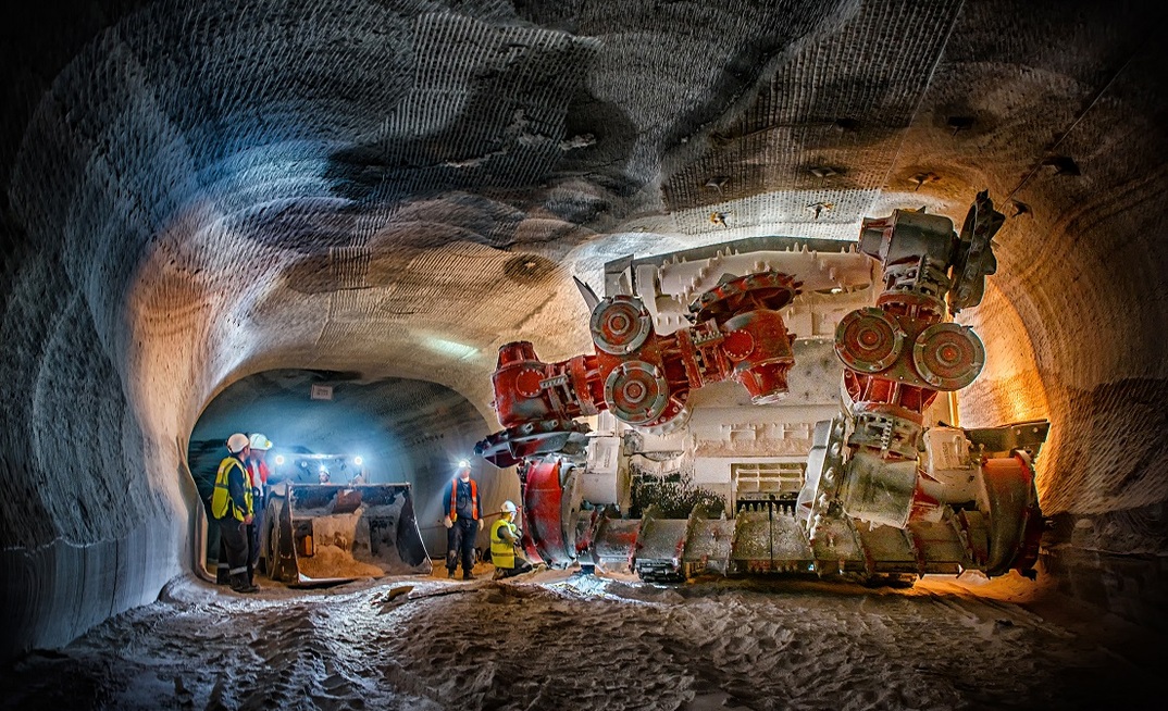 Mining at Eurochem's VolgaKaliy mine in Russia