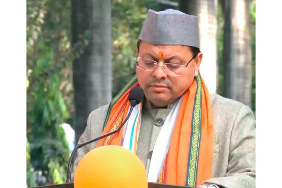 Uttarakhand CM Pushkar Singh Dhami attends 'Vande Mataram' event in Dehradun