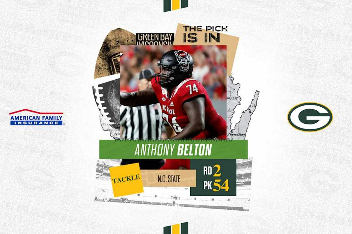 2025 NFL Draft- Packers select N.C. State T Anthony Belton in 2nd round, No. 54 overall