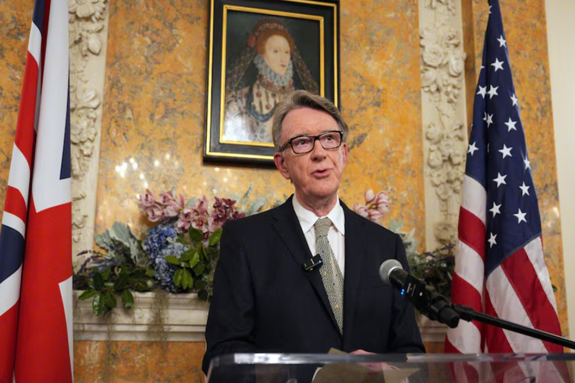 UK PM fires Ambassador to US Peter Mandelson over Epstein links