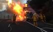  A semi-trailer fire on the Great Western Highway back in June 2018