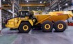 A Komatsu HM400-5 articulated haul truck, recently produced at the company’s Chattanooga Manufacturing Operation.