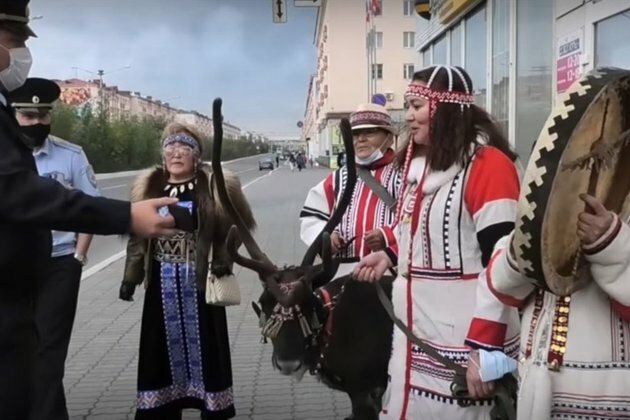 Indigenous Peoples Of Russia&#039;s Far North March Against Nornickel