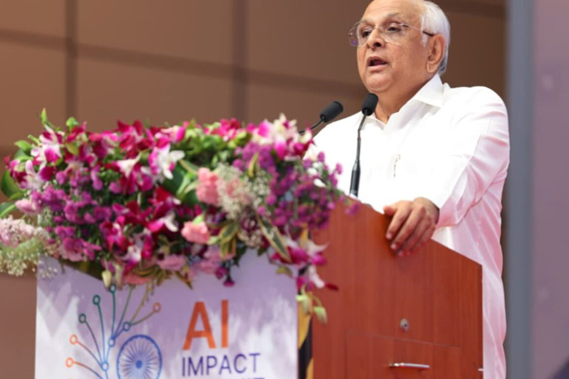 Gujarat CM Bhupendra Patel inaugurates Regional AI Impact Conference at Mahatma Mandir in Gandhinagar