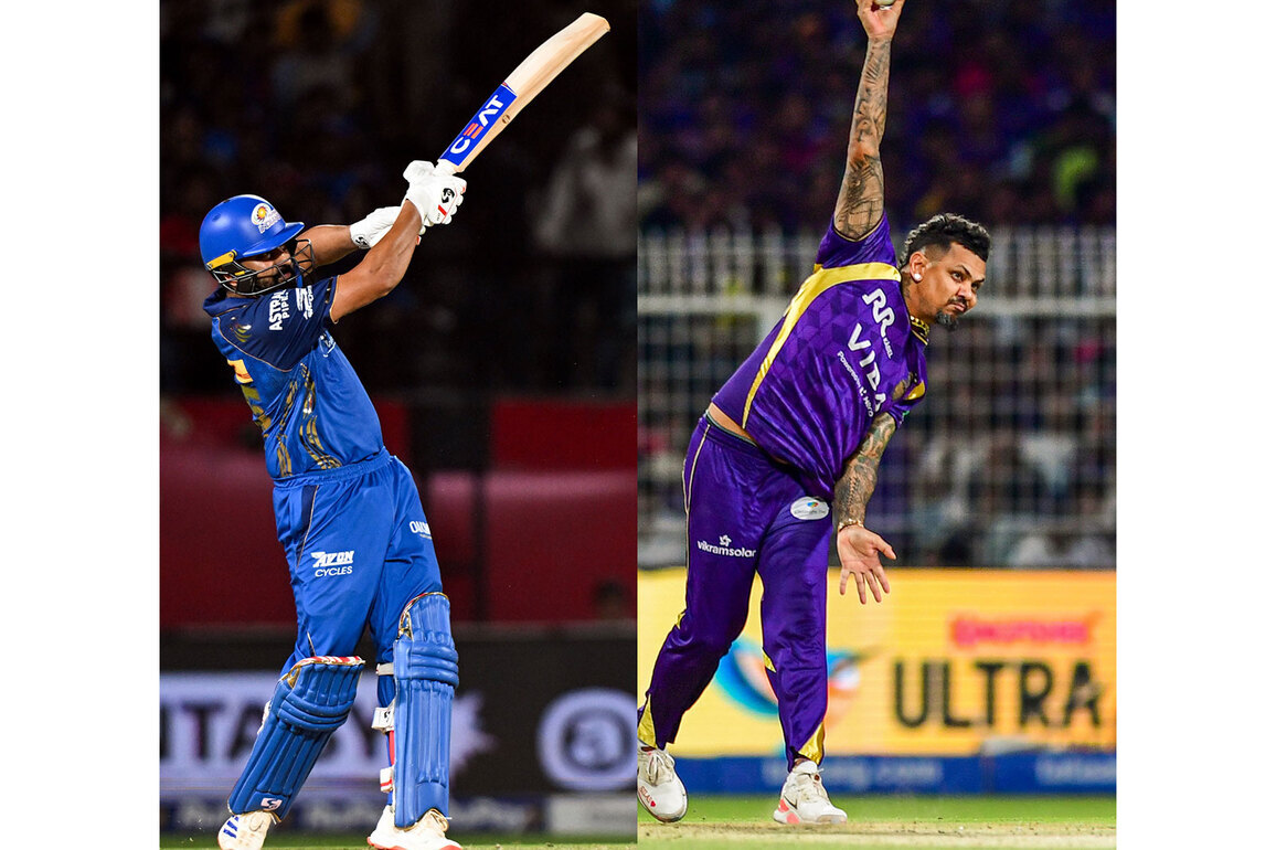 Narine-Rohit match up in focus as MI look to spoil KKR's playoff chances