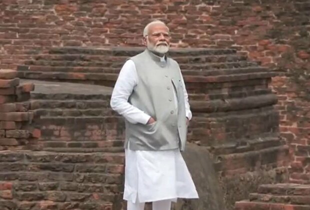 PM Modi visits ruins of Nalanda Mahavihara in Bihar