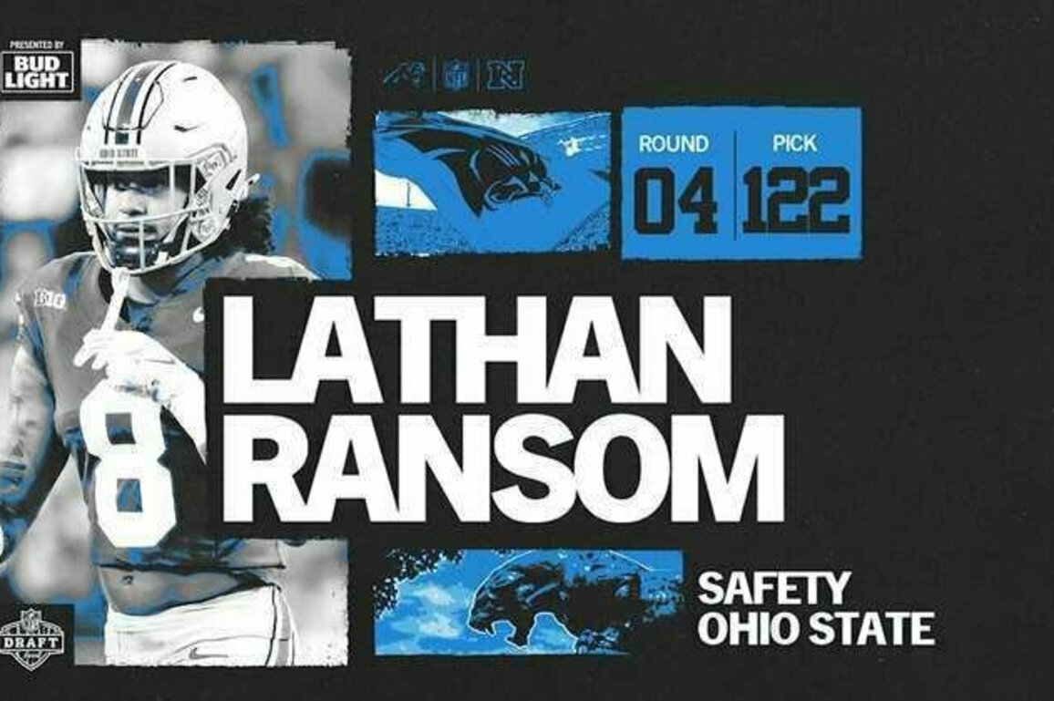 With the No. 122 overall pick, the Panthers pick safety Lathan Ransom