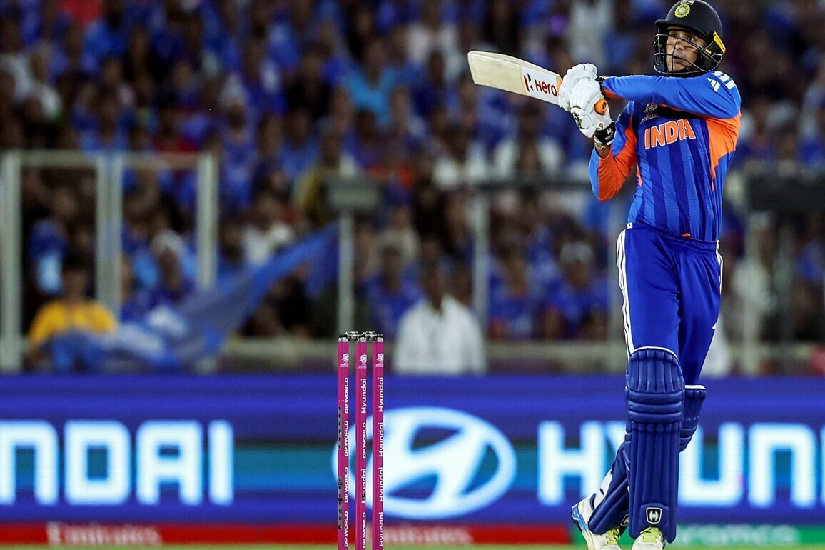 Abhishek Sharma ends slump with roaring, record-breaking fifty in T20WC final