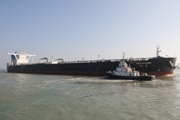 Adani's Mundra Port berths nation's first fully laden very large crude carrier