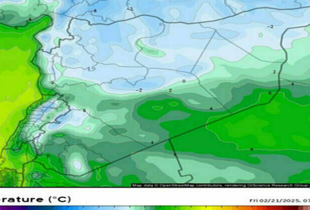 A polar air mass brings freezing temperatures countrywide