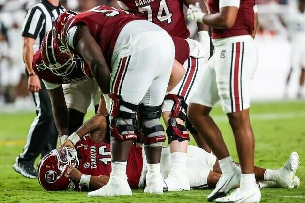 South Carolina star QB LaNorris Sellers (head) probable for Missouri