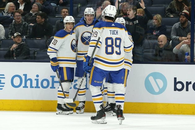 Tage Thompson explodes for five goals as Sabres slam Blue Jackets