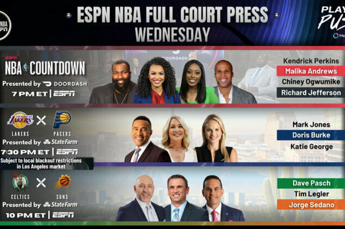 ESPN NBA Full Court Press: The NBA Playoff Push Presented By Meta AI Intensifies with a Doubleheader on Wednesday