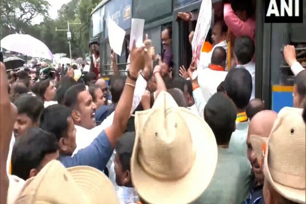 Police detain BJP workers following condolence meeting for Bengaluru stampede victims