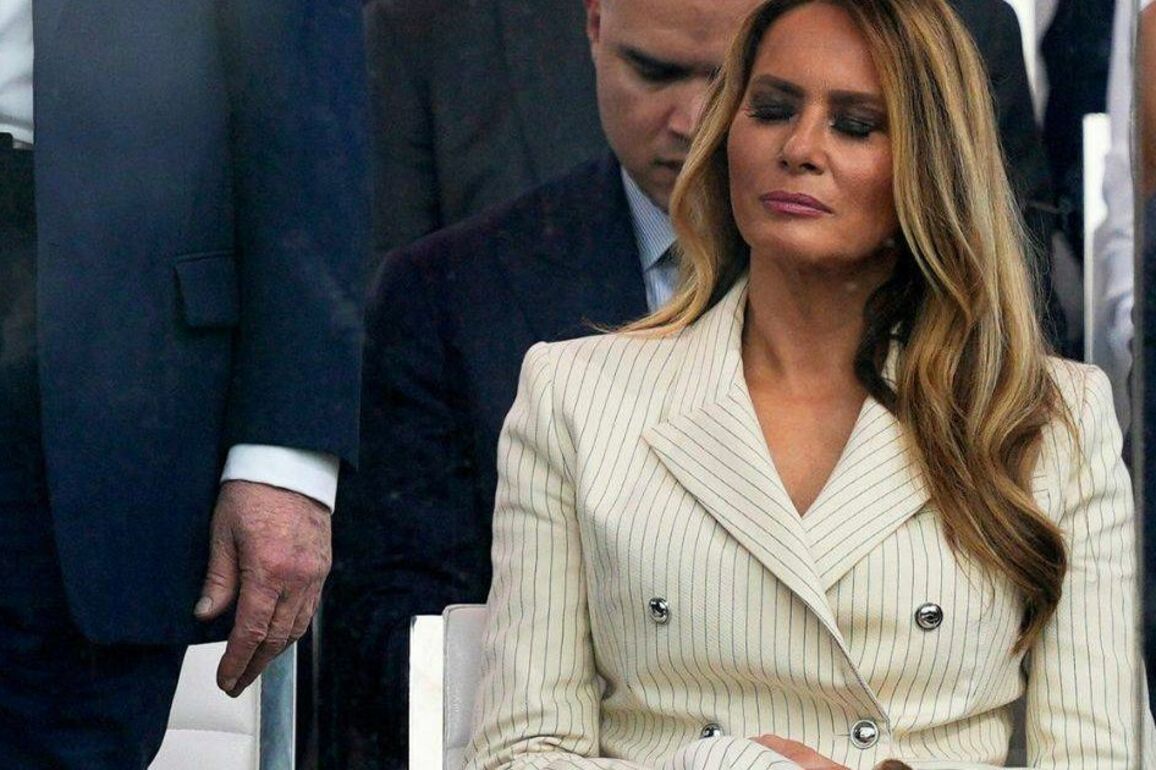 Frenzied 'Fake Melania' rumours resurface as she appears to doze off at military parade