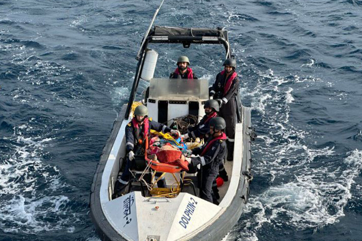 ICG conducts long-range medical evacuation of critically injured Iranian fisherman in Arabian Sea