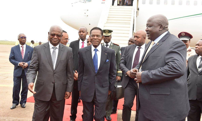 E.Guinea president arrives for NRM Day E.Guinea president arrives for NRM Day