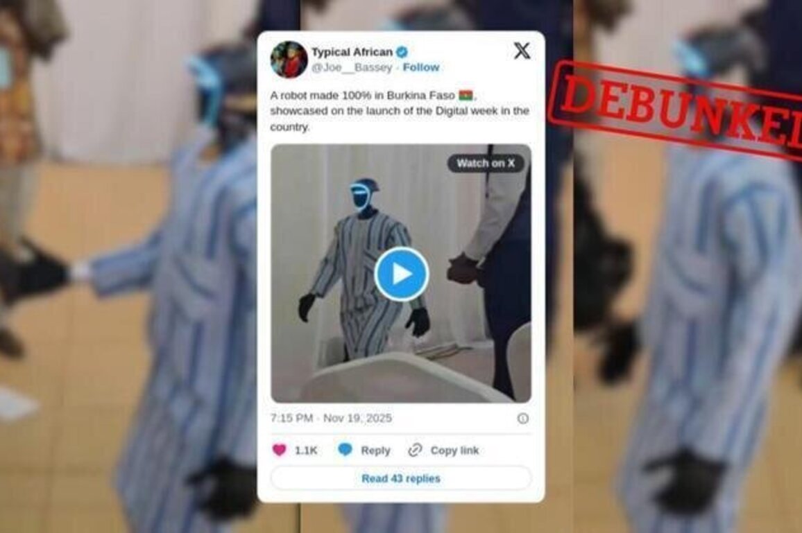 No, this robot wasnt made in Burkina Faso