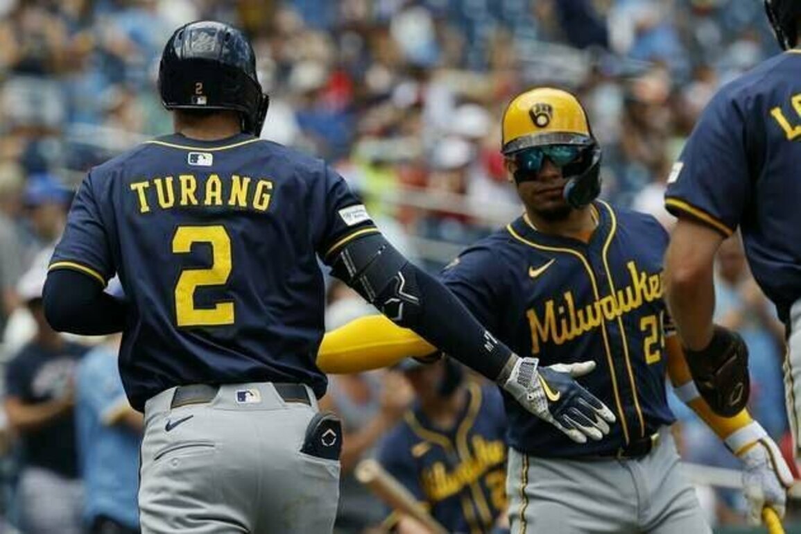 Brice Turang goes deep twice as Brewers clobber Nationals