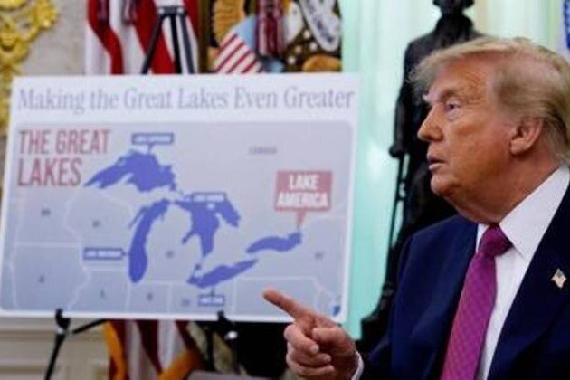 Trump christens "Lake America" amid trade war with Canada
