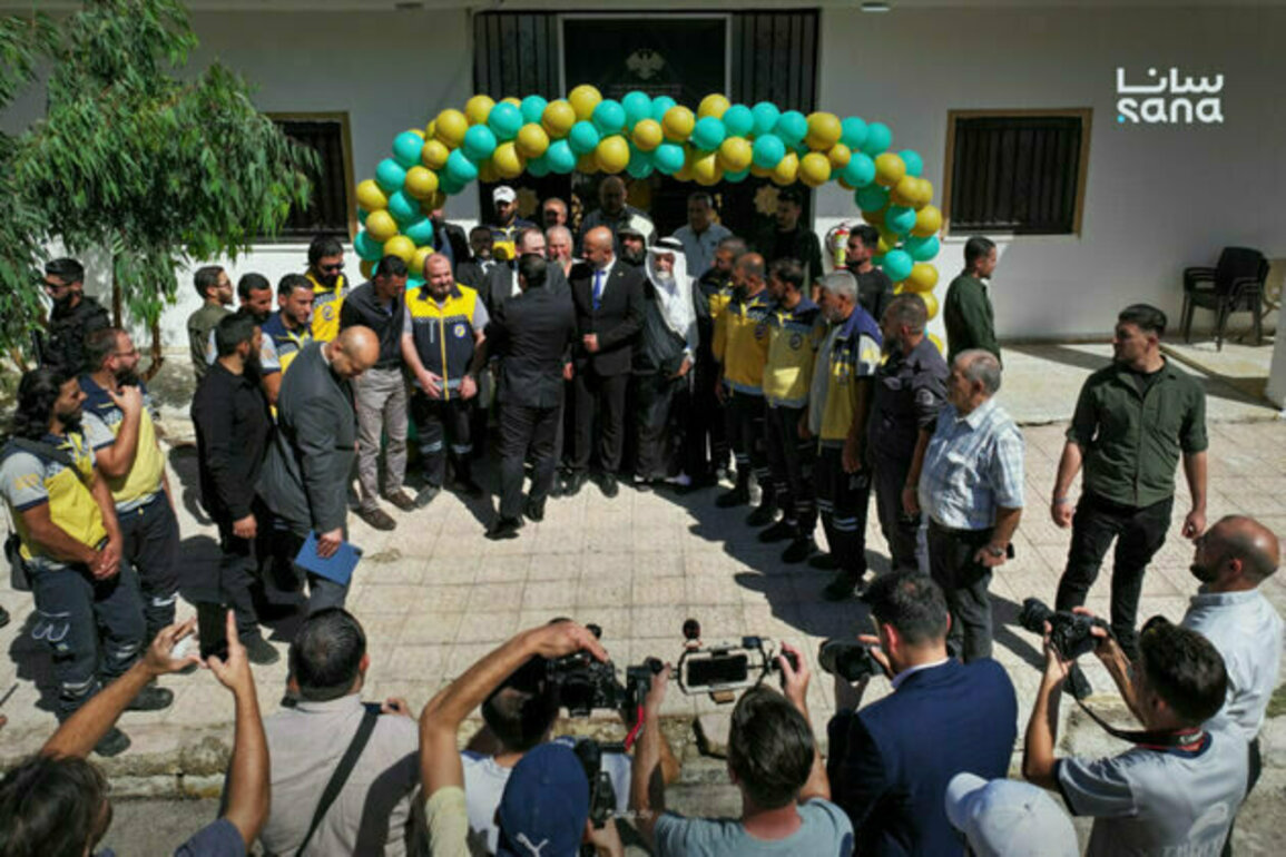 A new civil defense center has opened in Talkalakh, Homs Countryside