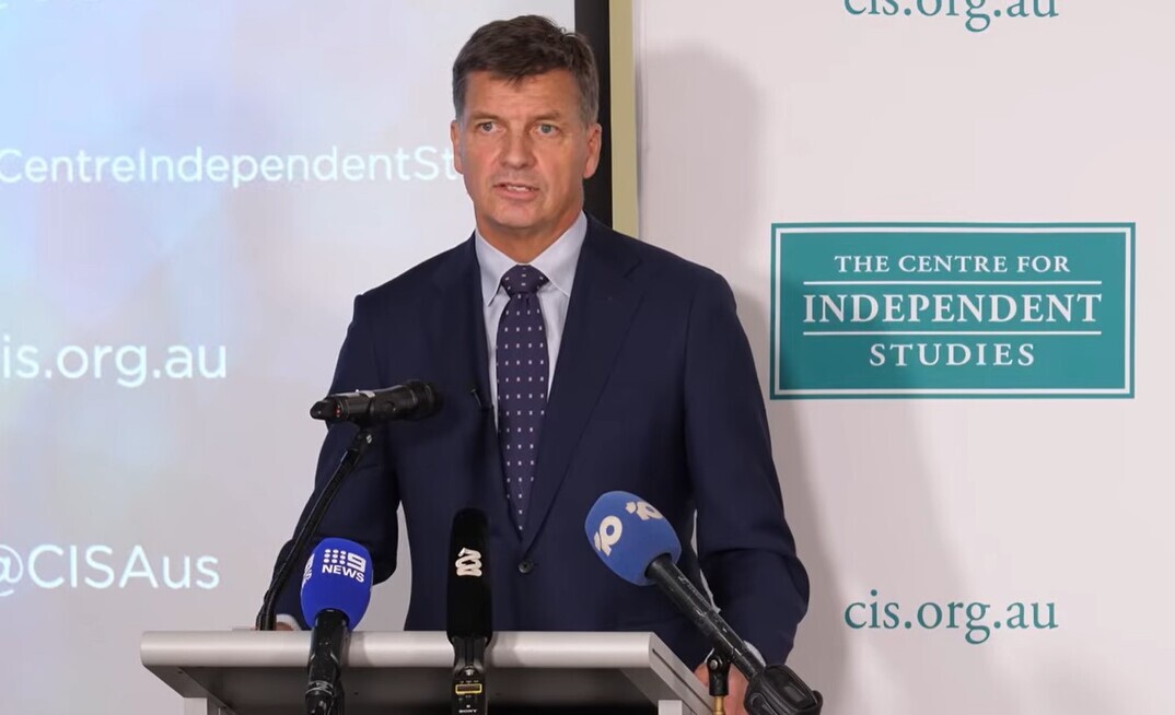 Angus Taylor speaking at the CIS