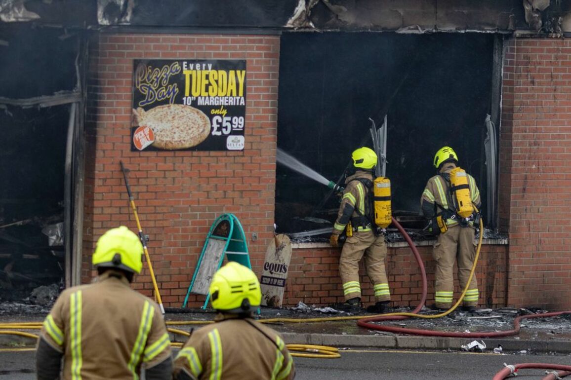 Scots chippy goes up in flames as emergency services rush to scene