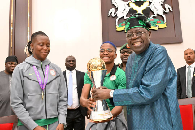 (SP)NIGERIA-ABUJA-FOOTBALL-WOMEN'S AFRICA CUP OF NATIONS-PRESIDENTIAL RECEPTION