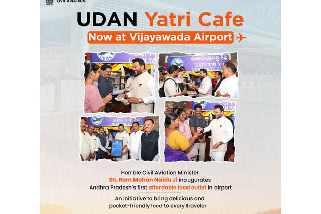 Union Aviation Minister Ram Mohan Naidu inaugurates UDAN Yatri Cafe at Vijayawada airport