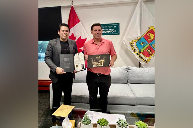 Mayor Patrick Brown of Brampton, Canada Recognizes Kaifi Bharti for Championing Indian Heritage and Global Cultural Exchange