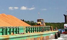  Bauxite on the move down Skardon River at Bauxite Hills, FNQ