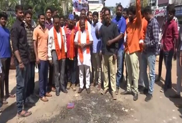 Telangana Bajrang Dal protests against Valentine's Day