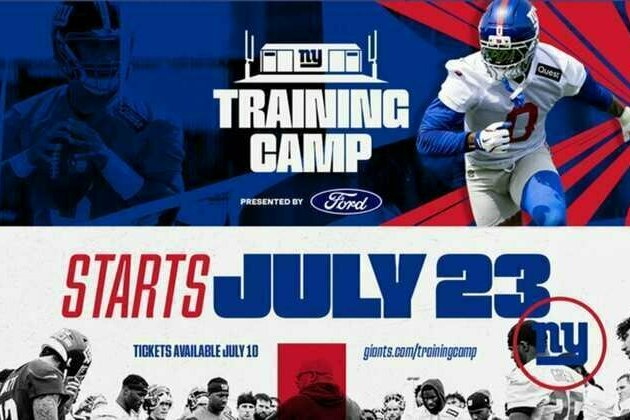 Giants announce 2025 open training camp dates