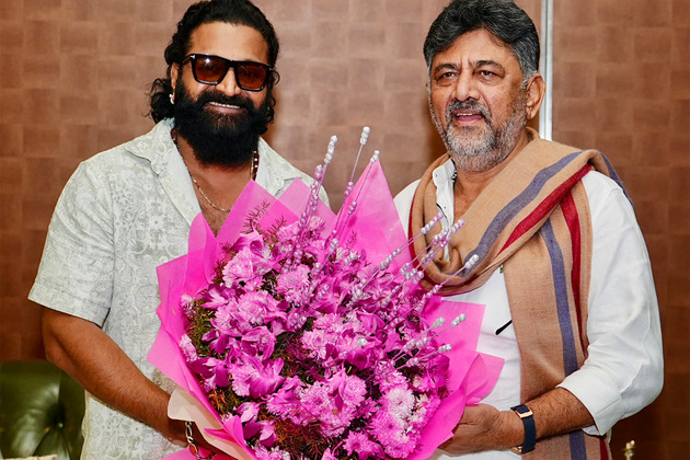 Karnataka Dy CM DK Shivakumar meets Rishab Shetty