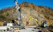  The mobile drilling rig from Fraunhofer IEG in the Steltenberg quarry of the Hohenlimburger Kalkwerke