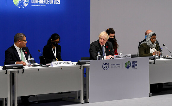Alok Sharma and Boris Johnson during an event at COP26 last week | Credit: Doug Peters / UK government