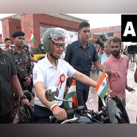 Union Minister's participate in 'Har Ghar Tiranga' bike rally held in Delhi ahead of Independence Day