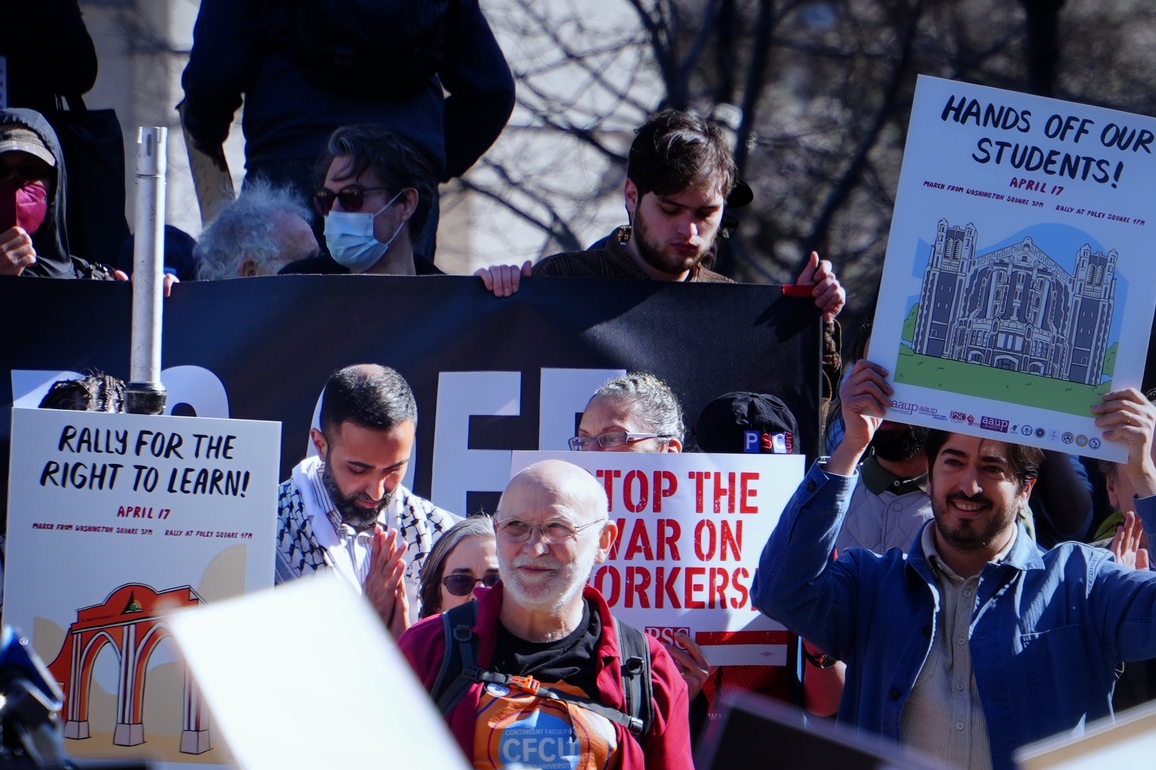 U.S.-NEW YORK-HIGHER EDUCATION-HANDS OFF-PROTEST
