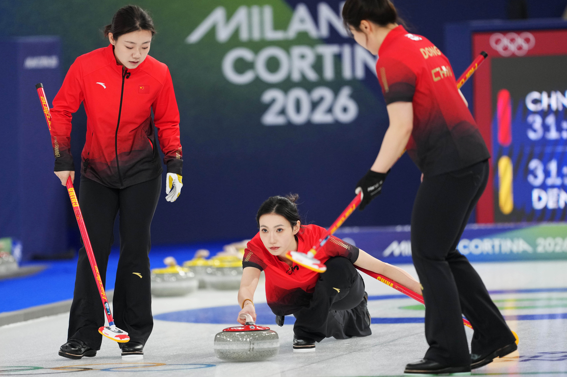 (MICO2026)ITALY-CORTINA D'AMPEZZO-OLYMPIC WINTER GAMES-CURLING-WOMEN-ROUND ROBIN-CHN VS DEN