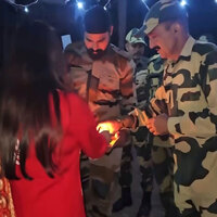J-K: Indian Army celebrates Diwali with residents of Gohallan at LoC