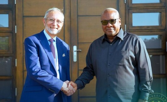 Gold Fields chair Yunus Suleman and Ghana President John Mahama