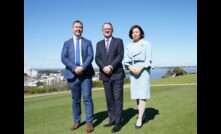  Peter Coleman with IBE CEO Stephen Gauld and COO Yolanda Gauld. 