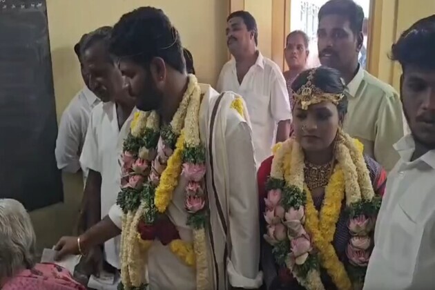Tamil Nadu Polls: Groom casts vote along with bride after wedding in Kanchipuram