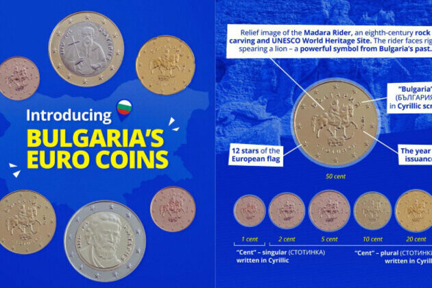 ECB President Presents Full Set of Bulgarian Euro Cents: From 1 to 50